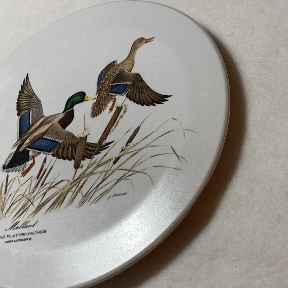 Mebel Round Tray Italy Mallards James‎ Lockhart Melamine MCM Ducks Footed